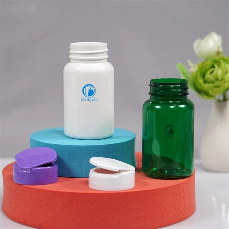 Orange Plastic Flip Cap for Supplements