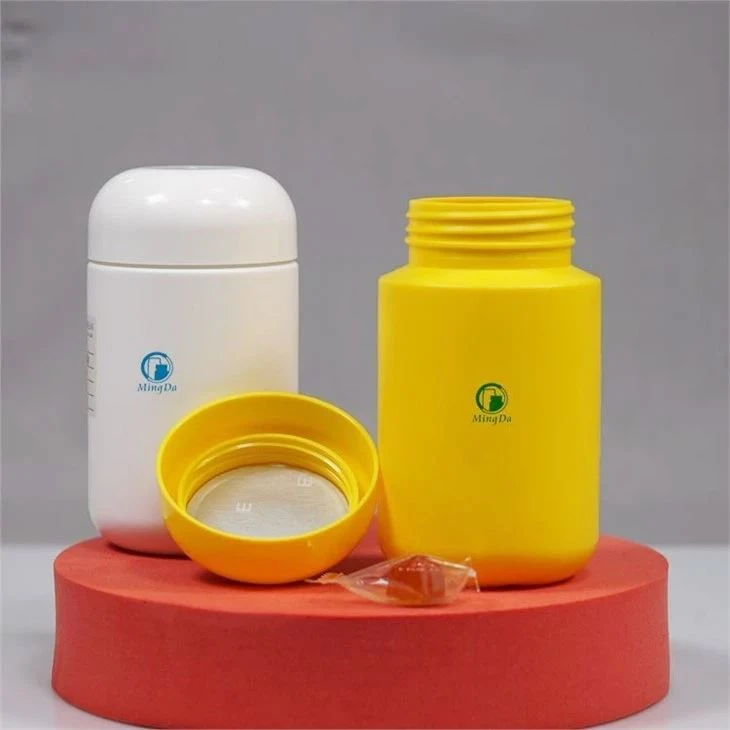Brand HDPE Cylindrical Bottle