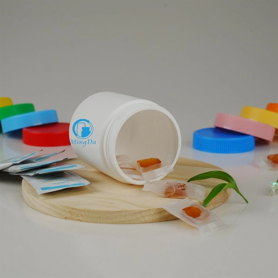 white HDPE wide mouth container with screw cap
